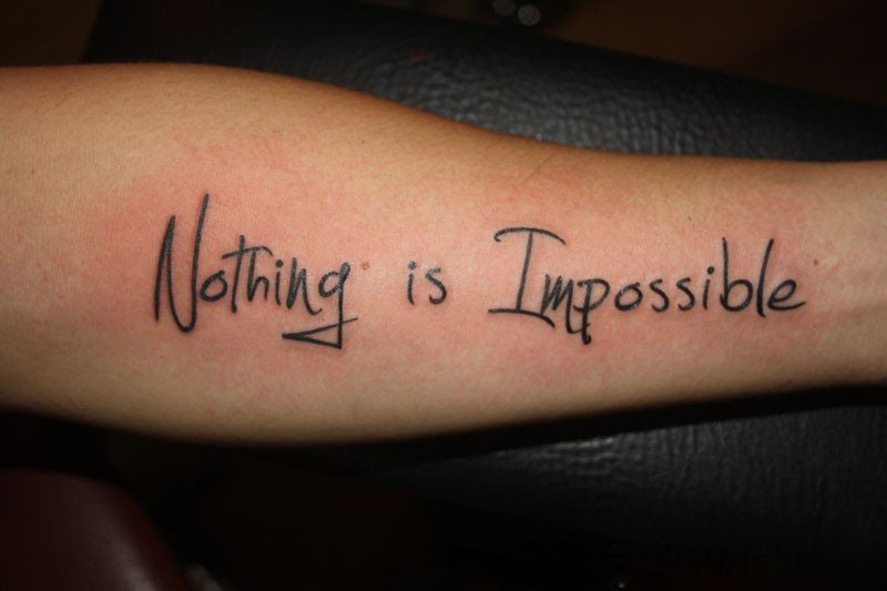Hoang Old Tattoo  Nothing is impossible tattoo font Cảm ơn bạn đã tin  tưởng   Facebook